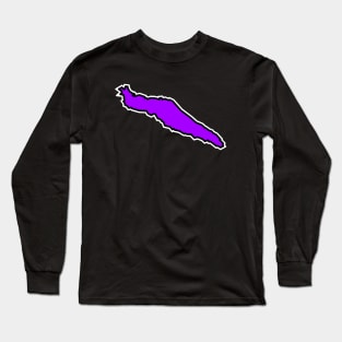 Simple Texada Island Silhouette in Purple - Solid Violet Colour - Texada Island Long Sleeve T-Shirt